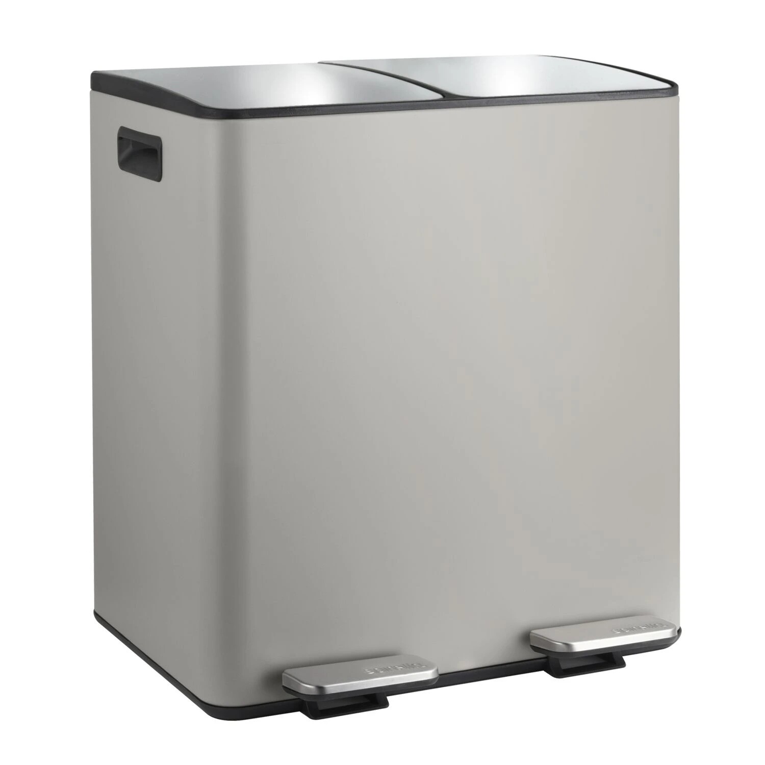 Spirella pedálový odpadkový koš na tříděný odpad Aliya, matná Taupe, ocel,