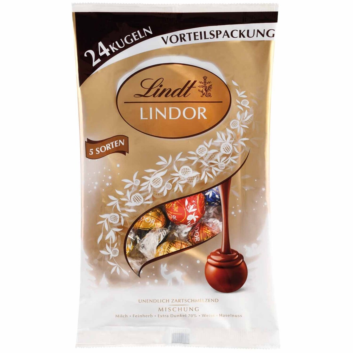 Lindt Vánoční čokoládové kuličky Mix 3 příchutí 300 g