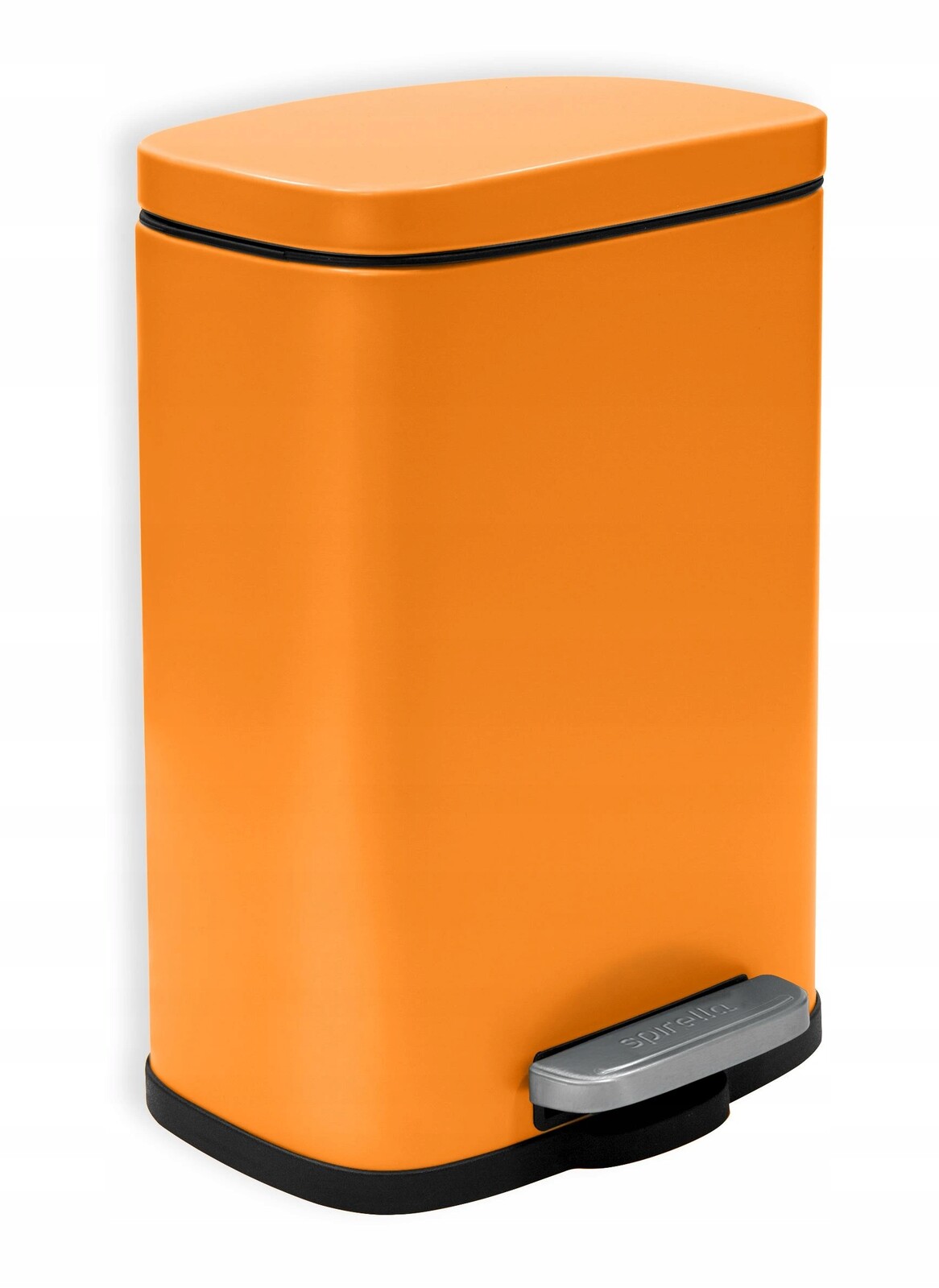 Spirella pedálový odpadkový koš Akira, matná oranžová ocel, 5 L