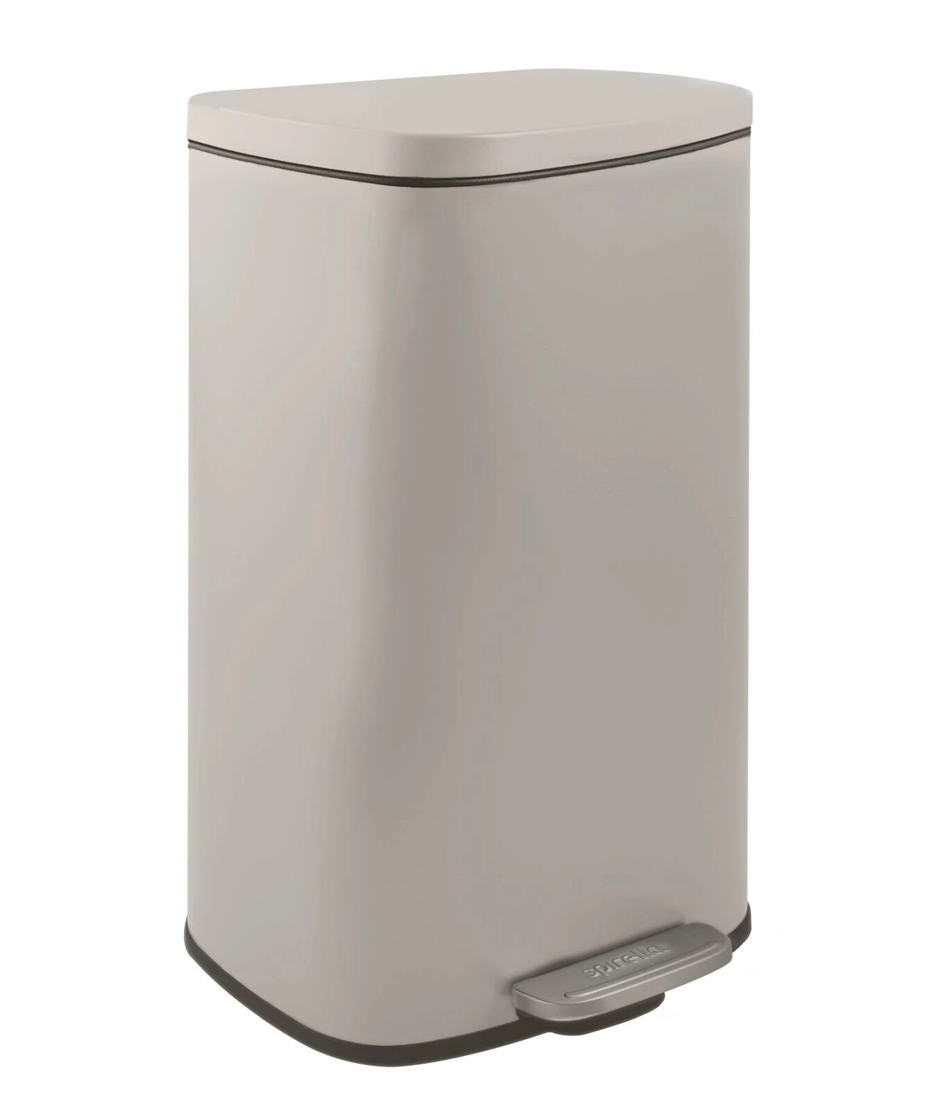 Spirella pedálový odpadkový koš Akira, matná šedo-hnědá, ocel, soft-close,