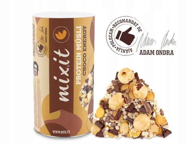 2 x Musli Mixit Proteinové Musli Adama Ondry S Čokoládou 450 G