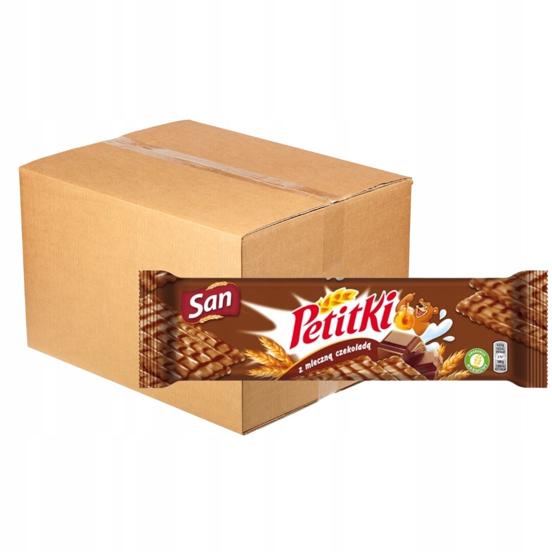 San Petitki Sušenky z mléčné čokolády 138 g x 12 kusů