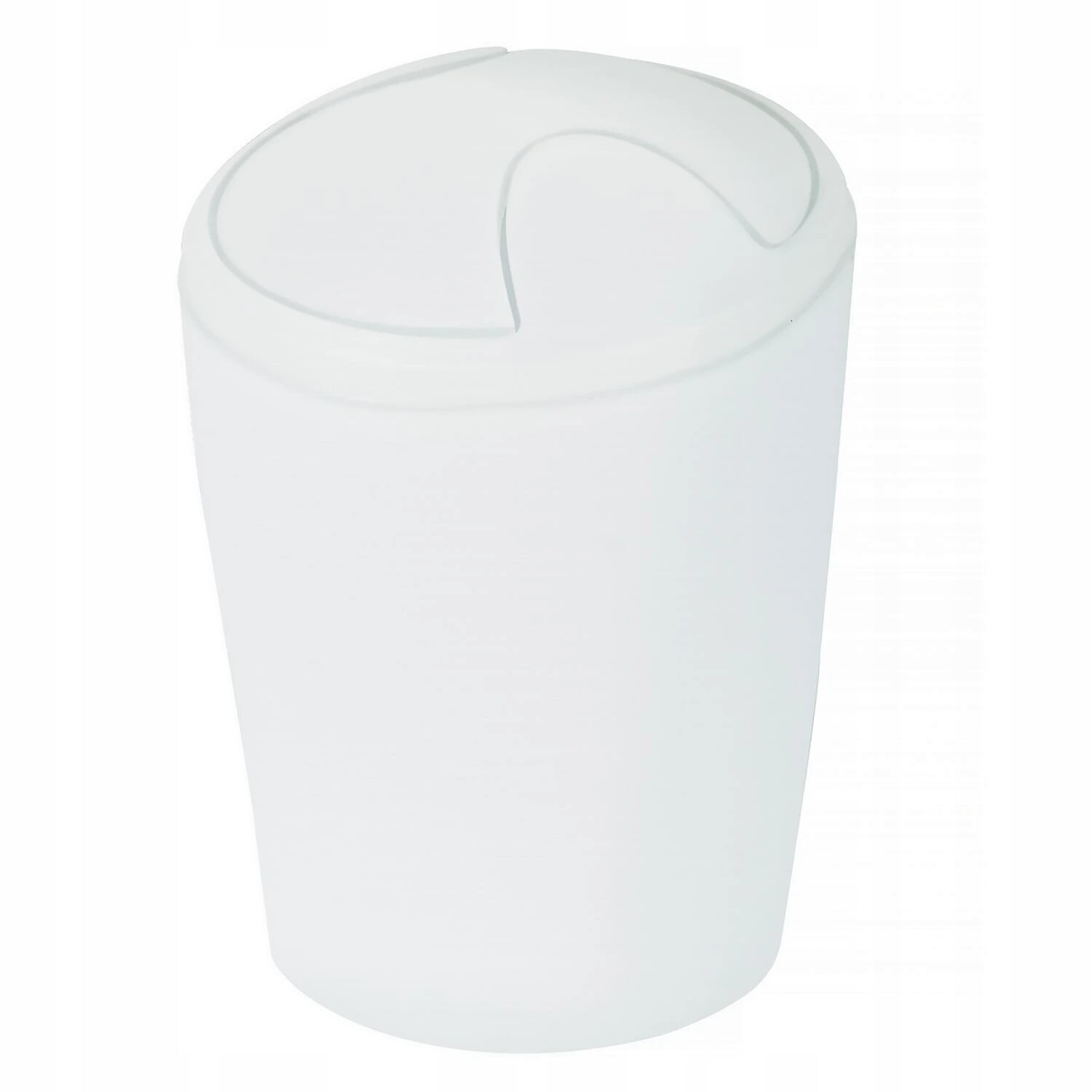 Spirella výklopný odpadkový koš Move, bílý plast, 5 L