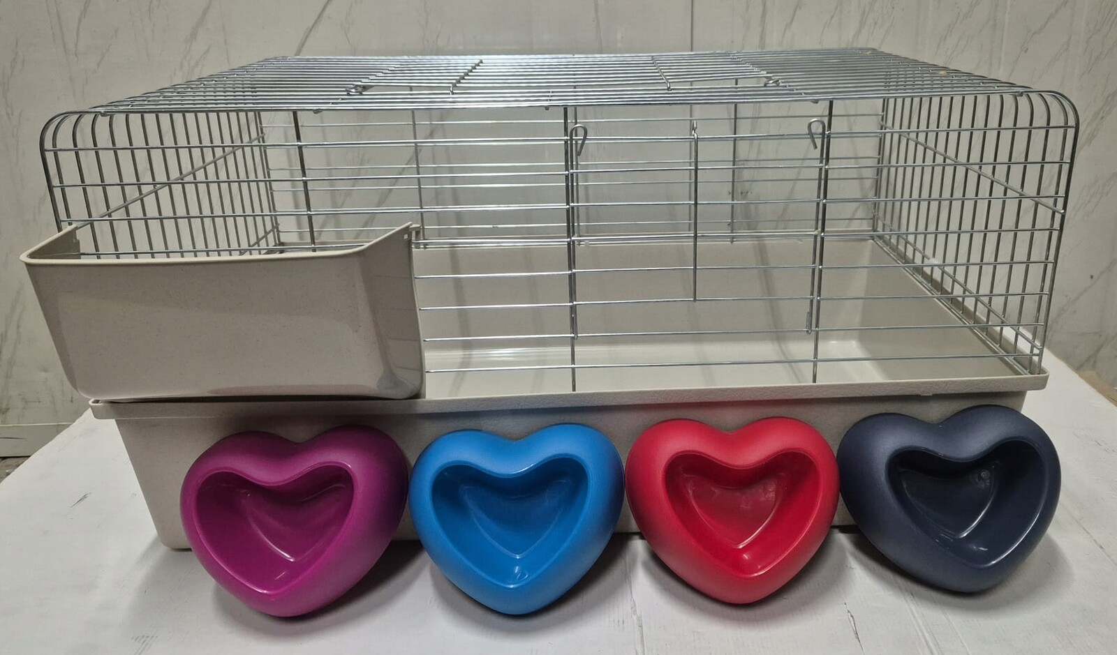 Klec Pro Králíka Morčata 80 cm miska Otevíratelná Shora Pozink