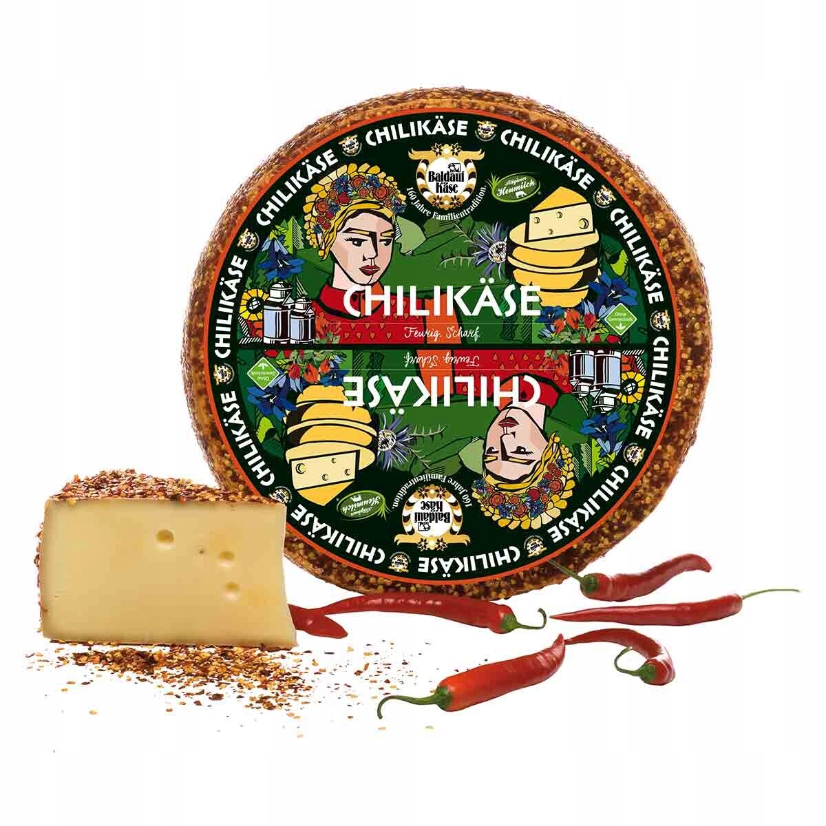 Baldauf Wildblumenkäse Německý sýr v chilli, kousek cca 500 g