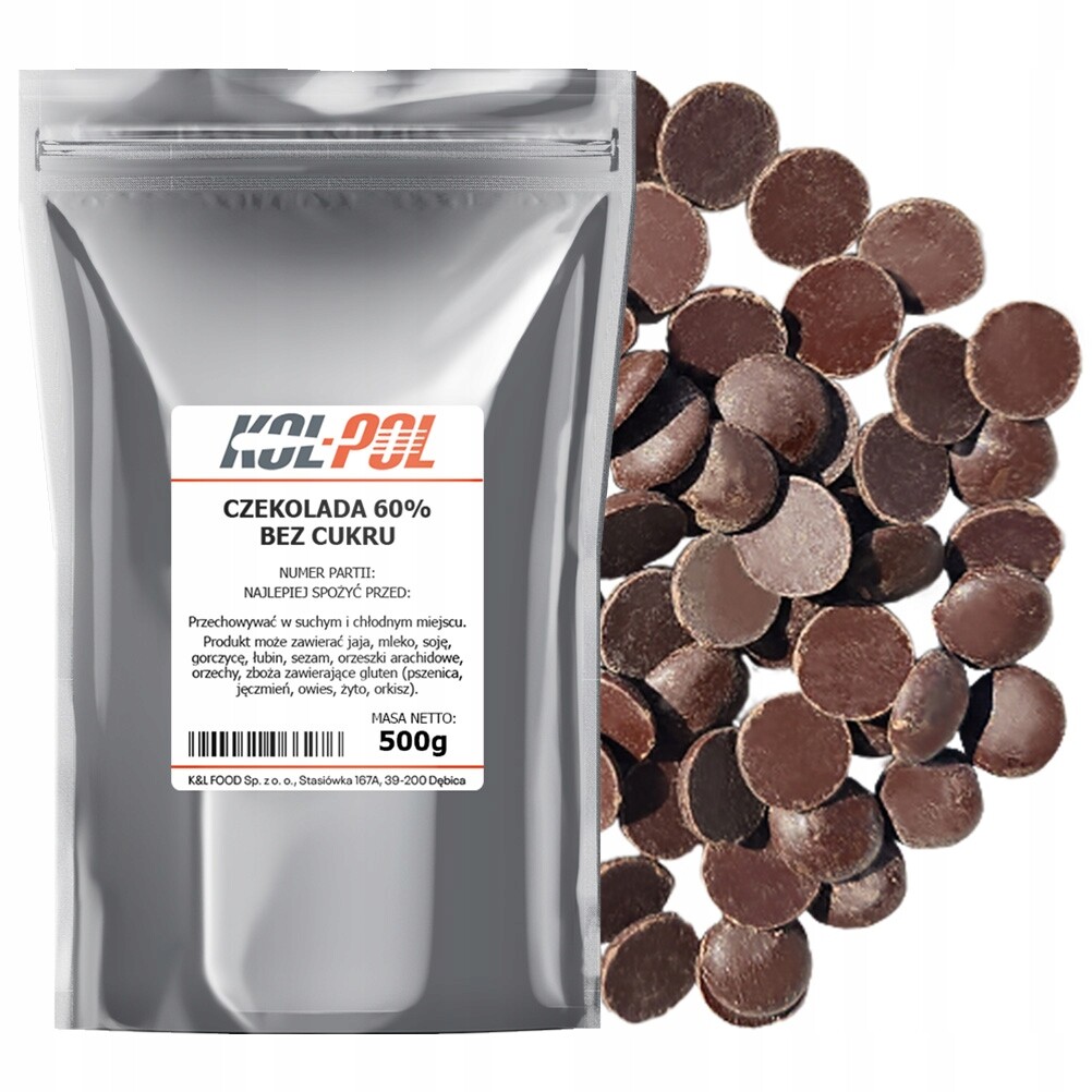 Tmavá Čokoláda 60% Bez Cukru 500 g Fontánový fondue prémiových dezertů Kol-Pol