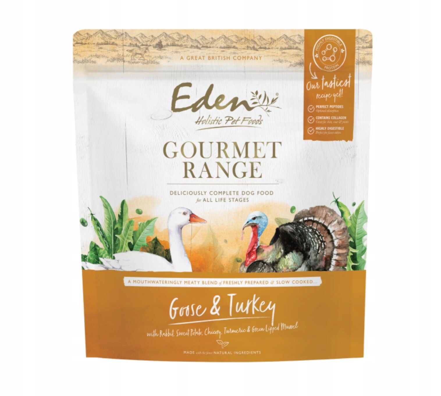 Eden Gourmet Range Goose & Turkey Krůta A Husa 2kg Lehce Stravitelná