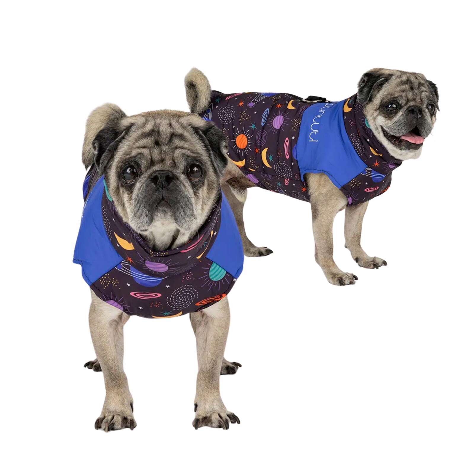 Bunda pro psa se zapínáním na zádech a vesmírem Zipper Space L