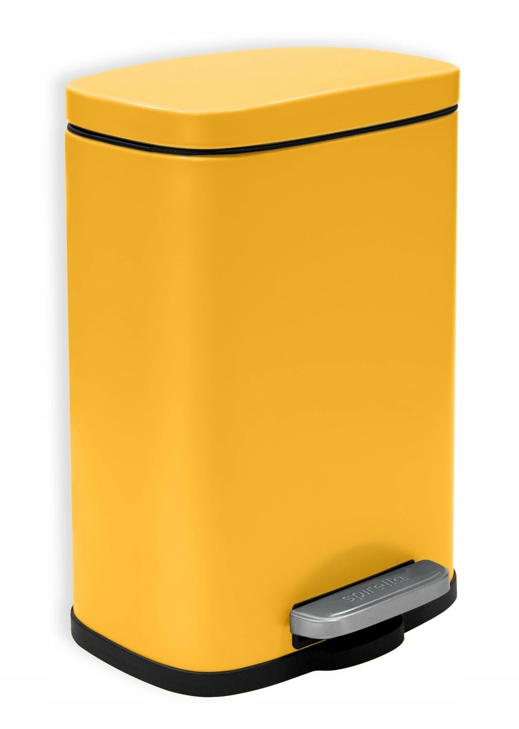 Spirella pedálový odpadkový koš Akira, matná šafránově žlutá ocel, 5 L