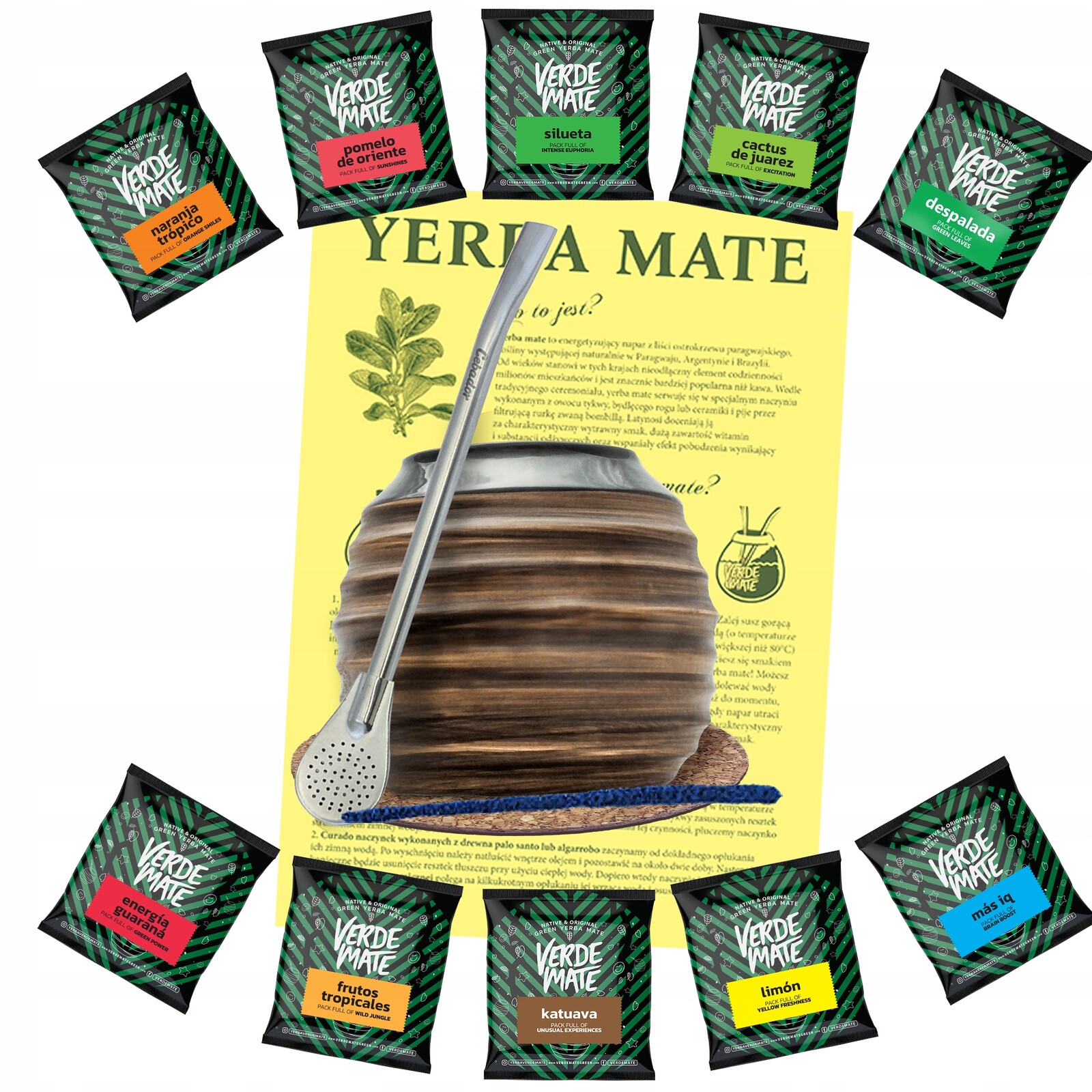 Sada Tykev medová Yerba Mate 10x50 g 500 g