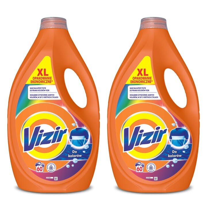 2x Vizir tekutý prací prostředek Color 2,7 l 60 praní