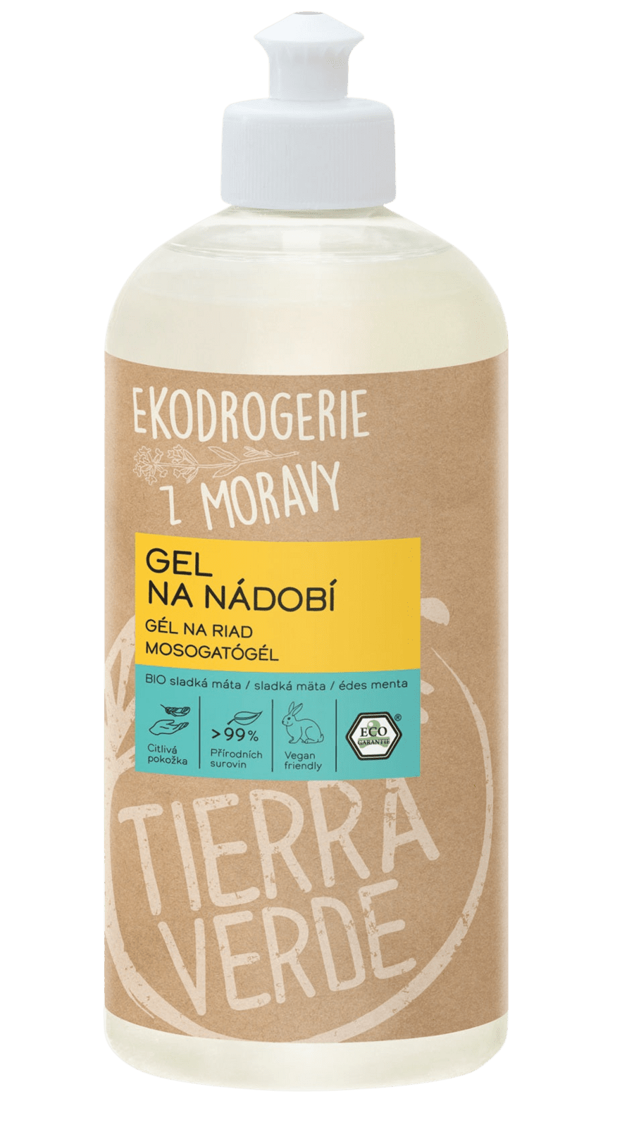 TIERRA VERDE Gel na nádobí BIO sladká máta 500 ml