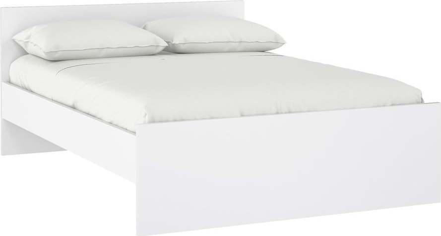 Bílá dvoulůžková postel z dřevotřísky bez roštu 140x200 cm Naia – Tvilum