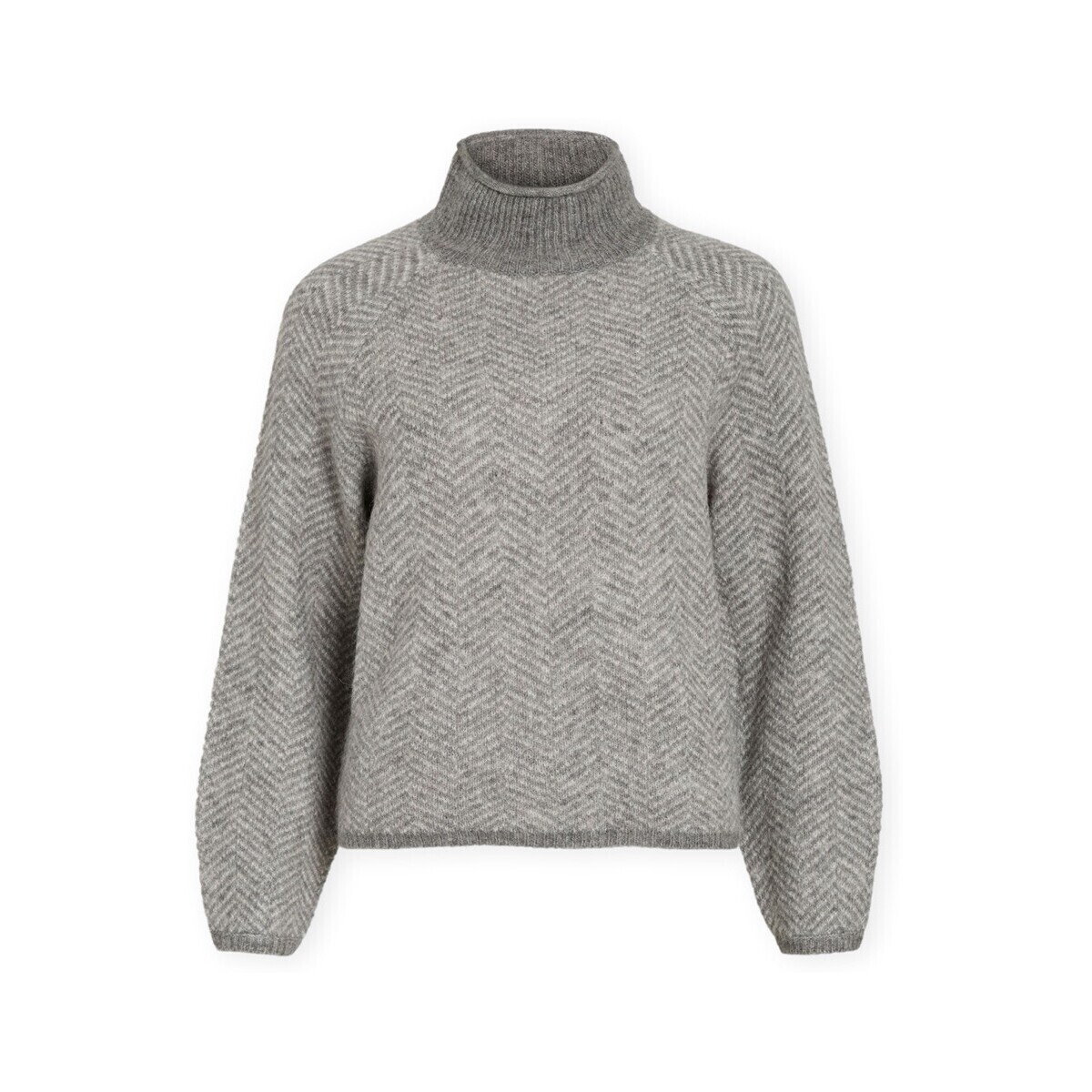 Vila  Noos Lory High Knit - Medium Grey  Šedá