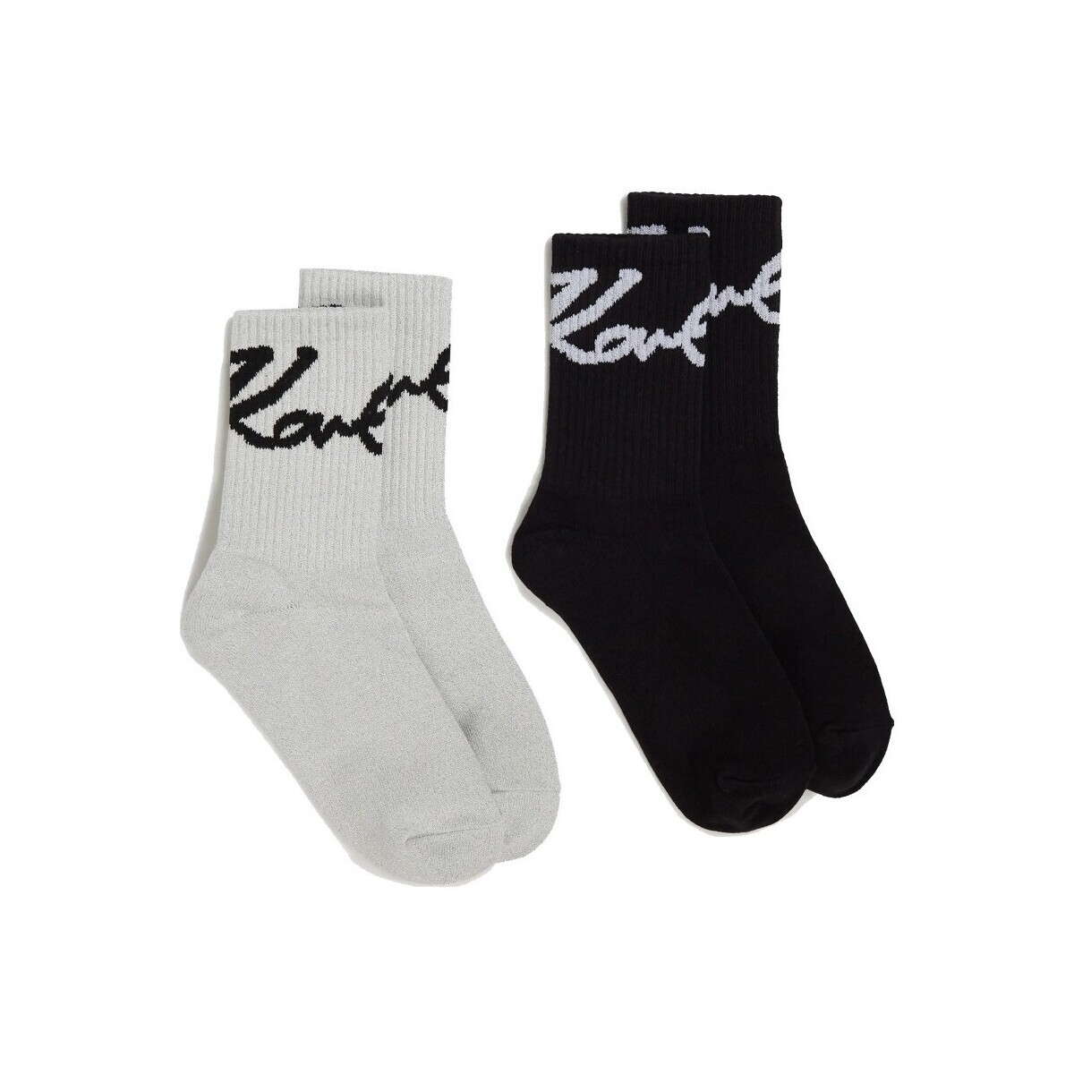 Karl Lagerfeld  SIGNATURE LUREX SOCKS 2P  ruznobarevne