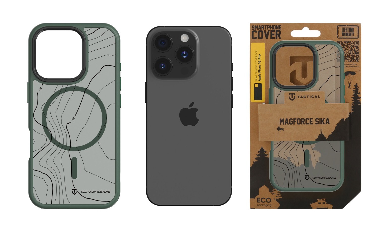Zadní kryt Tactical MagForce Hyperstealth Sika pro Apple iPhone 16 Pro, forest green