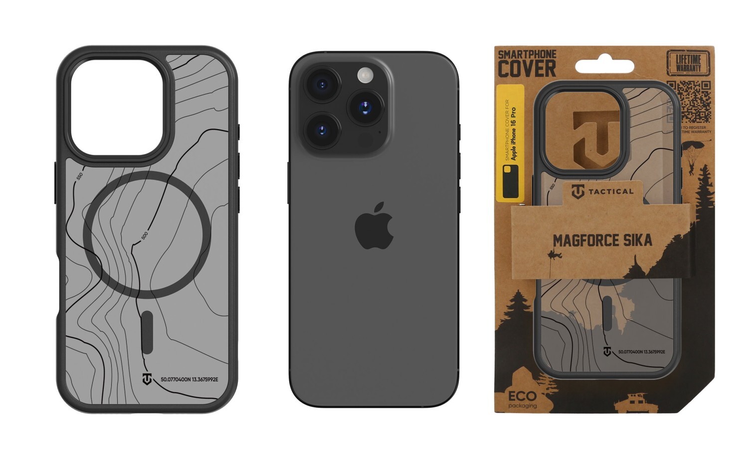 Zadní kryt Tactical MagForce Hyperstealth Sika pro Apple iPhone 16 Pro, asphalt