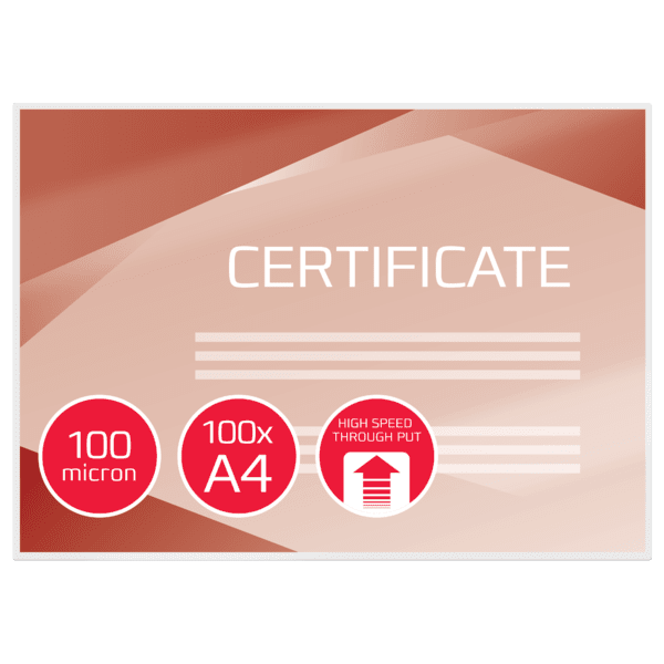 GBC Laminovací kapsy pro rychlou laminaci, 100 mic (100)