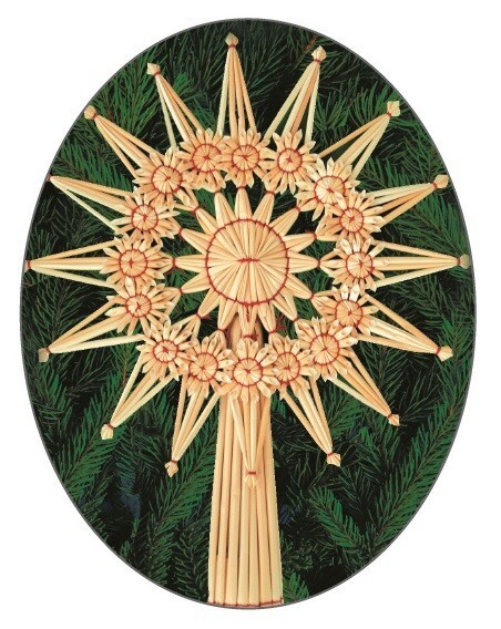 Anděl Vánoční špice - slaměná - 26 cm - 2201-06