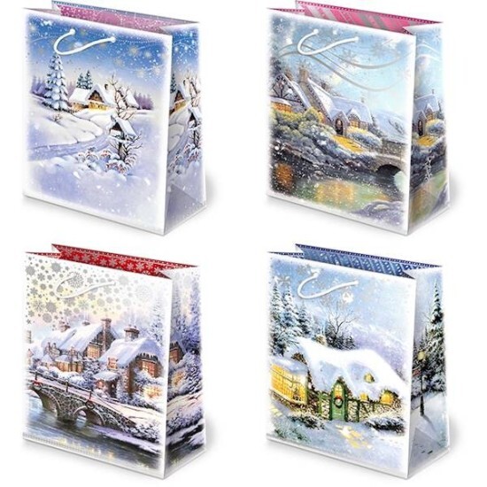 PAW Vánoční dárková taška - 22,5 x 31,5 cm - T2-S20