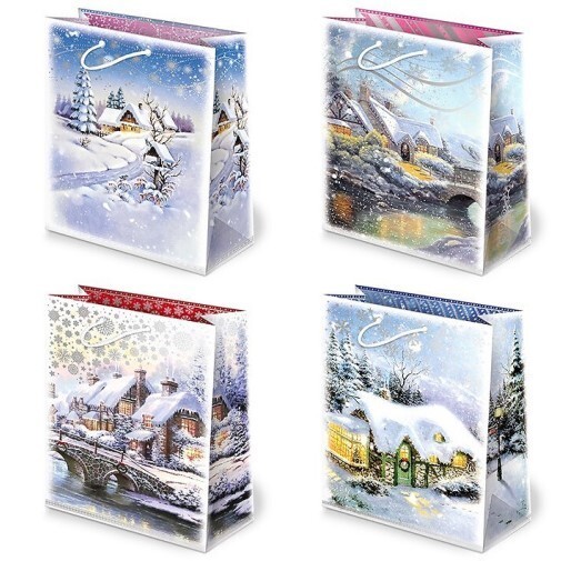 PAW Vánoční dárková taška - 16 x 24 cm - T4-S20