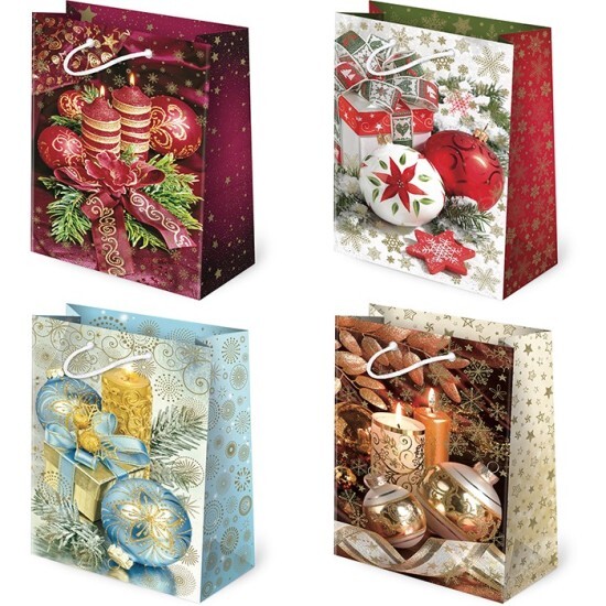 PAW Vánoční dárková taška - 16 x 24 cm - T4-S38