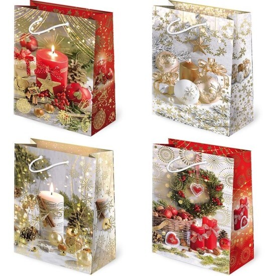 PAW Vánoční dárková taška - 16 x 24 cm - T4-S41