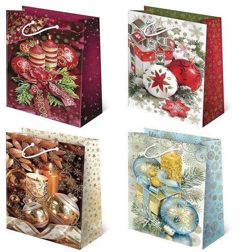 PAW Vánoční dárková taška - 34,5 x 48 cm - T10-S38