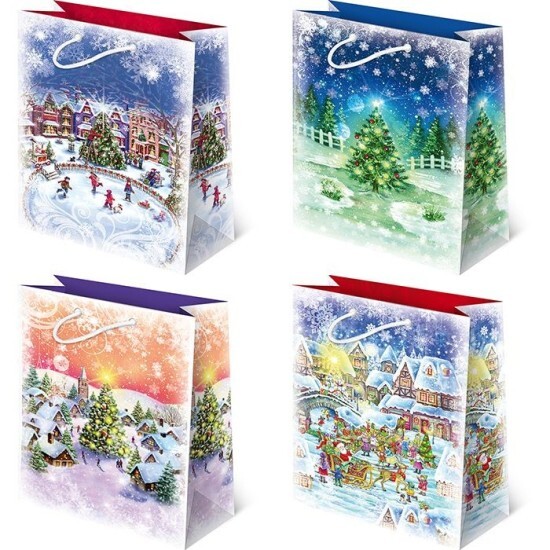 PAW Vánoční dárková taška - 34,5 x 48 cm - T10-S46