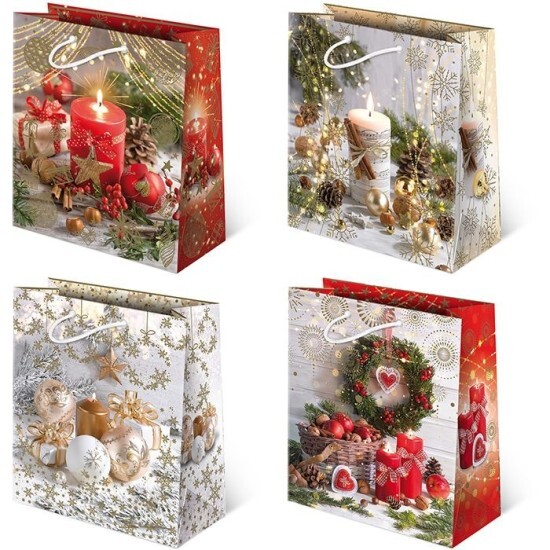 PAW Vánoční dárková taška - 20 x 24 cm - T8-S41