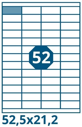 KZK tiskárna Print etikety A4 - 52,5 x 21,2 mm - 100 ks