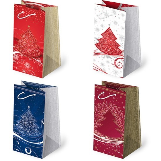 PAW Vánoční dárková taška - 10 x 22 cm - T7-S34