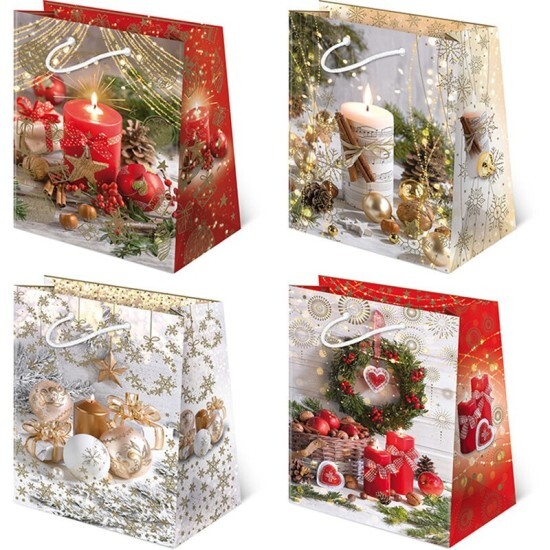 PAW Vánoční dárková taška - 40,5 x 56 cm - T17-S41