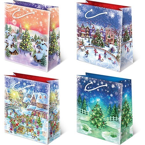 PAW Vánoční dárková taška - 30 x 36,5 cm - XL-S46