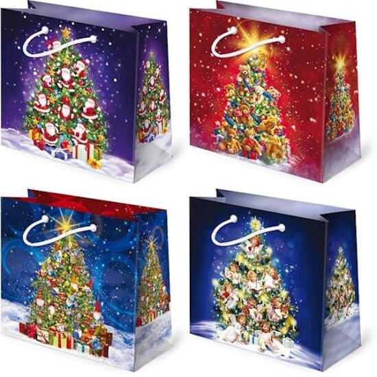 PAW Vánoční dárková taška - 16 x 16 cm - T6-S45