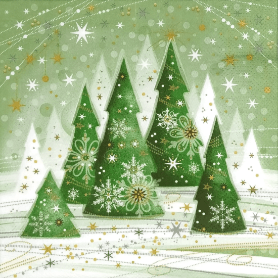 POL-MAK Vánoční ubrousky Daisy L - Ambience Christmas Forest - SD_GW_022101