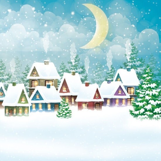 POL-MAK Vánoční ubrousky Daisy L - Snowy Village Scene - SD_GW_022201