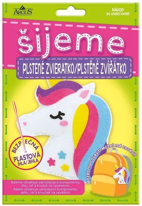 Argus Kreativní tvoření - šijeme plstěné zvířátko - Jednorožec - 1911-0010