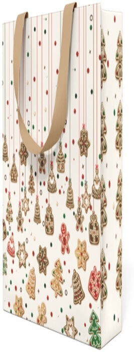 Anna Style Vánoční dárková taška na víno - 12 x 36 cm - TX6 158