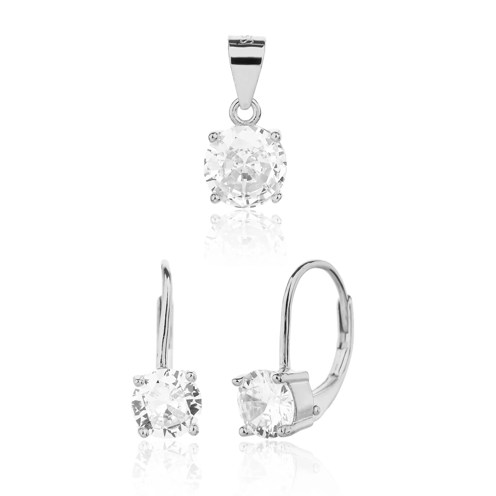 JVD Něžná stříbrná sada šperků SVLS0130SJ6BI00 (přívěsek, náušnice)