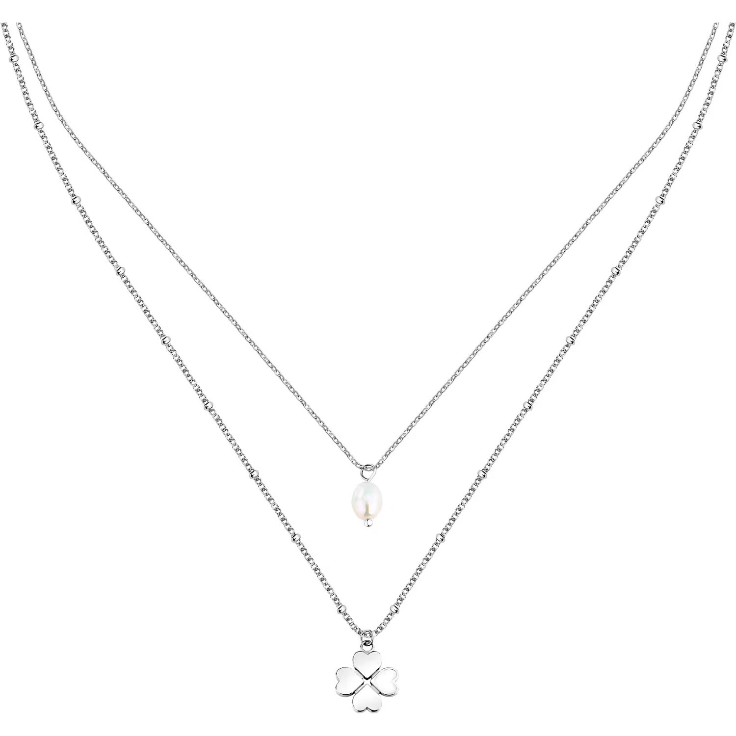 La Petite Story Pozlacený dámský náhrdelník se čtyřlístkem Friendship LPS10ARR108