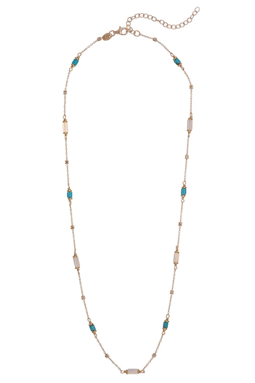 Alisia Něžný stříbrný náhrdelník s tyrkysem a perletí AL4994.01.000