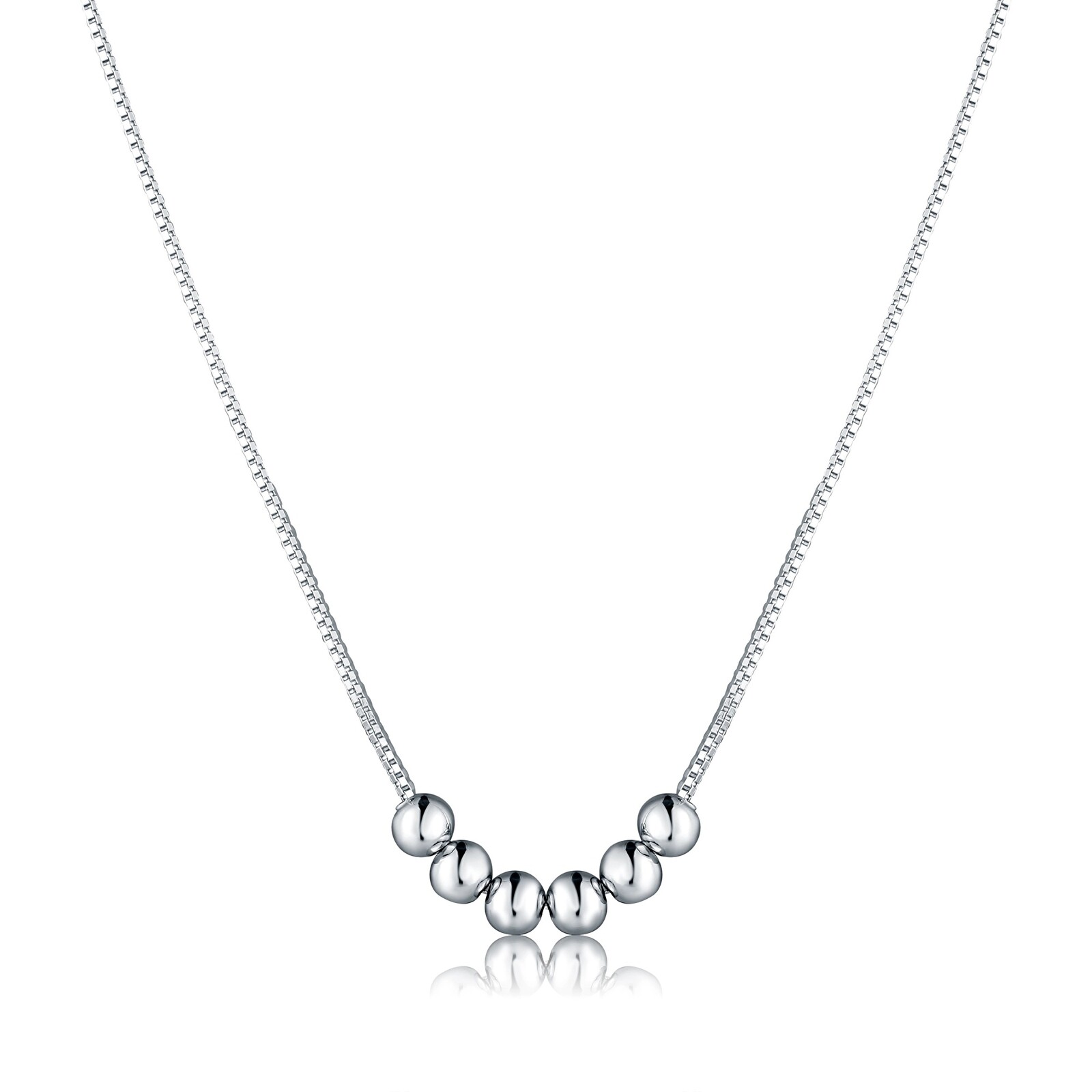 JVD Stříbrný náhrdelník s korálky SVLN0596X860045