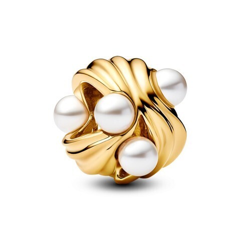 Pandora Slušivý pozlacený korálek Abstraktní vlny Shine Moment 763915C01