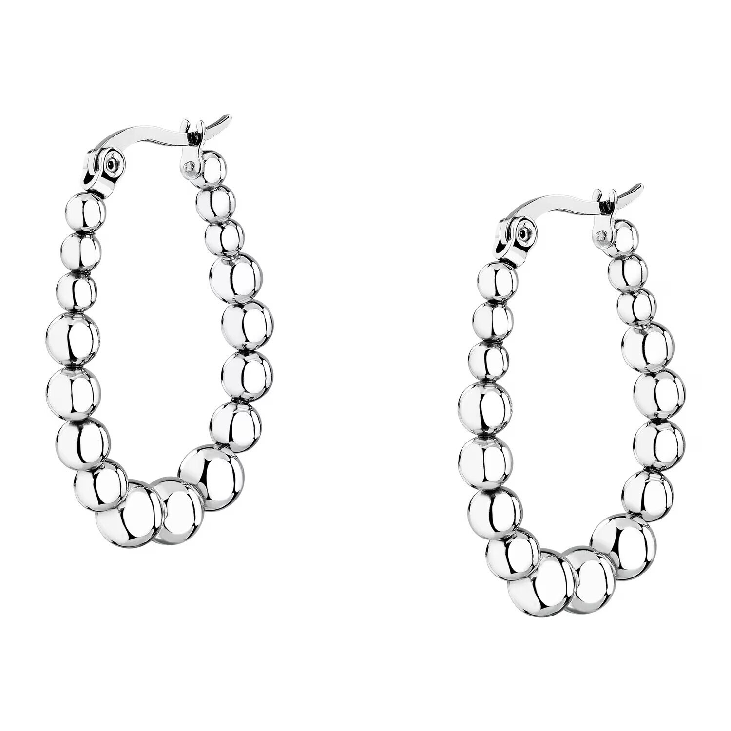 La Petite Story Módní kruhové náušnice z oceli Earrings LPS01AYQ136