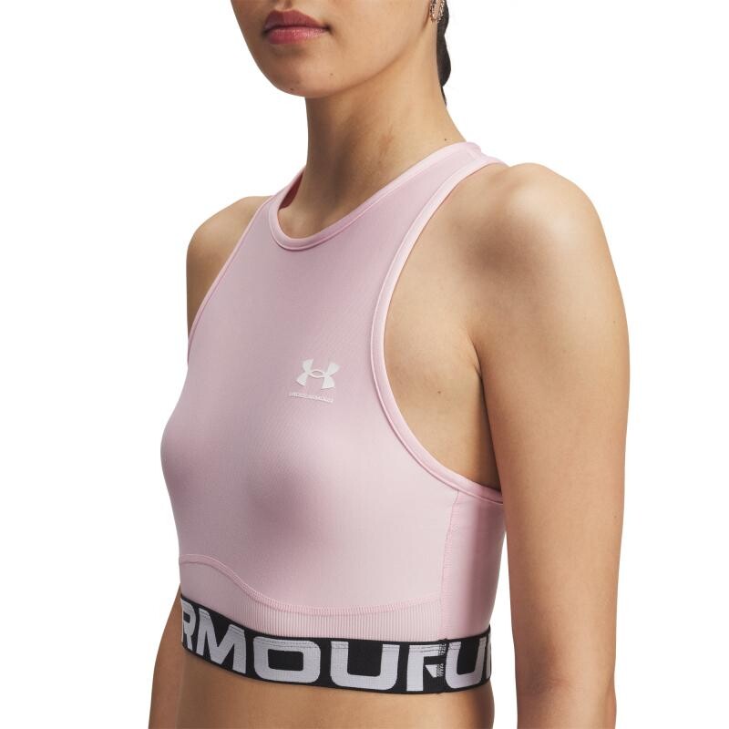 Under Armour HeatGear Rib Tank-PNK 2025 dámský sportovní top