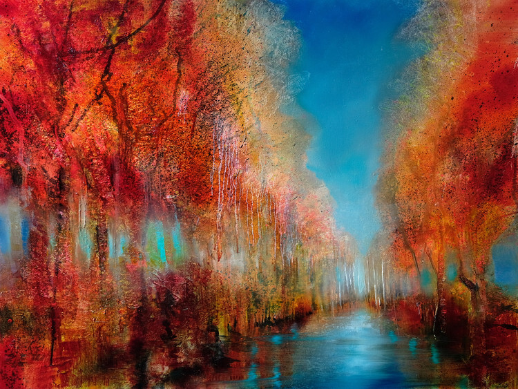 Annette Schmucker Ilustrace Indian Summer, Annette Schmucker, 40 × 30 cm