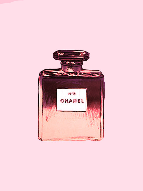 Finlay & Noa Ilustrace Chanel No.5 pink, Finlay & Noa, 30 × 40 cm