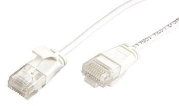 Roline GREEN UTP patchkabel kat. 6a, tenký, LSOH, 0,15m, bílý