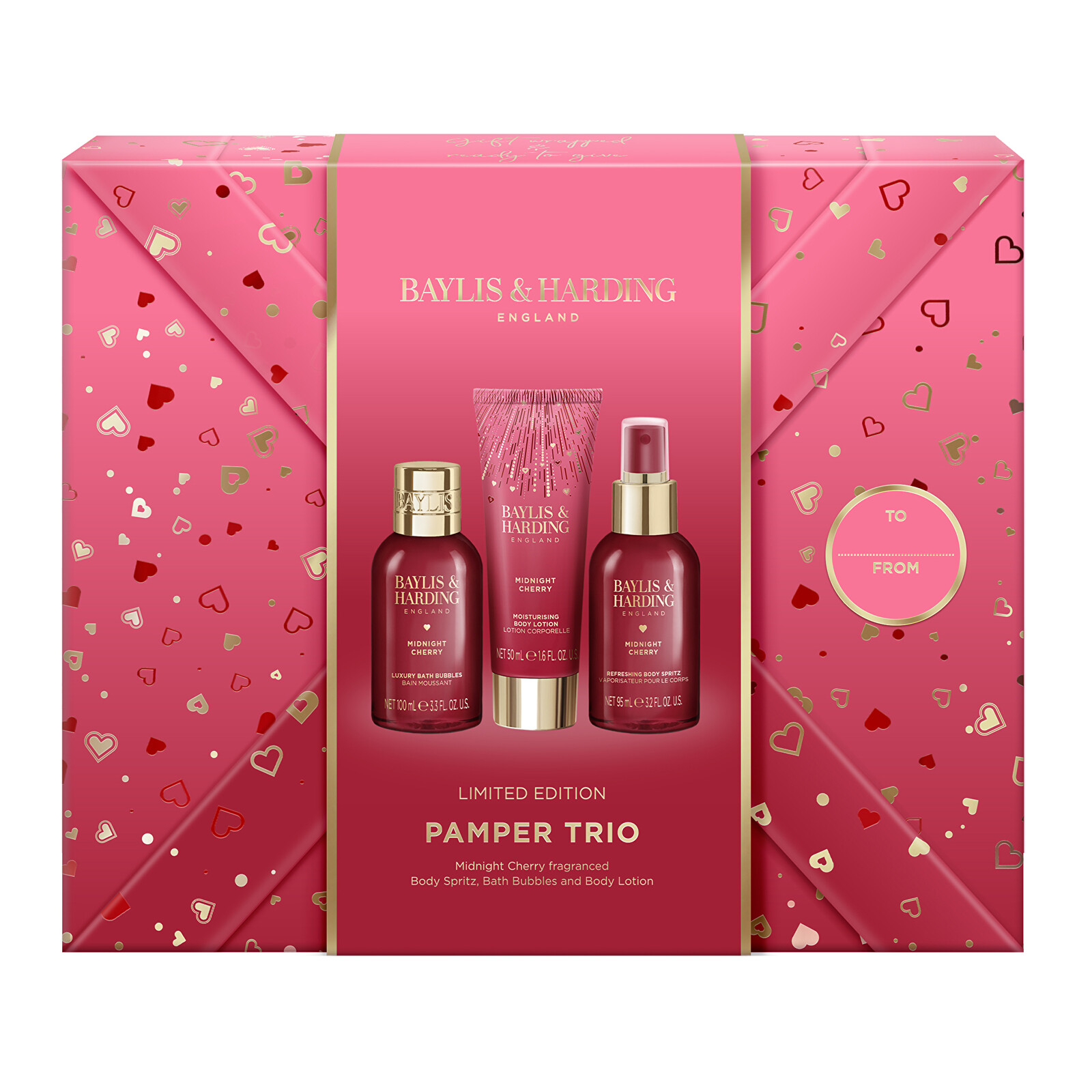 Baylis & Harding Dárková sada Midnight Cherry Set 3 ks
